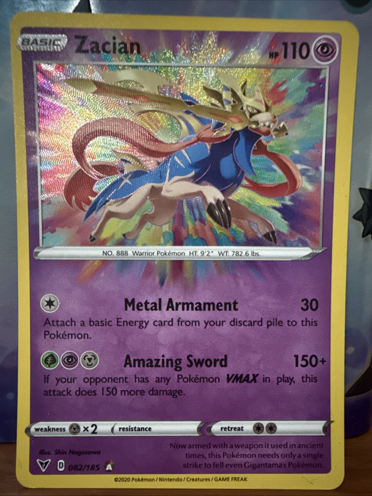 Zacian 082/185 Swsh04: Vivid Voltage Holo