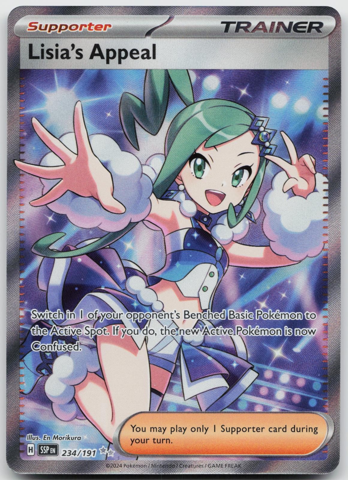 Lisia’s Appeal 234/191 Ultra Rare Surging Sparks Pokemon Holo Near Mint