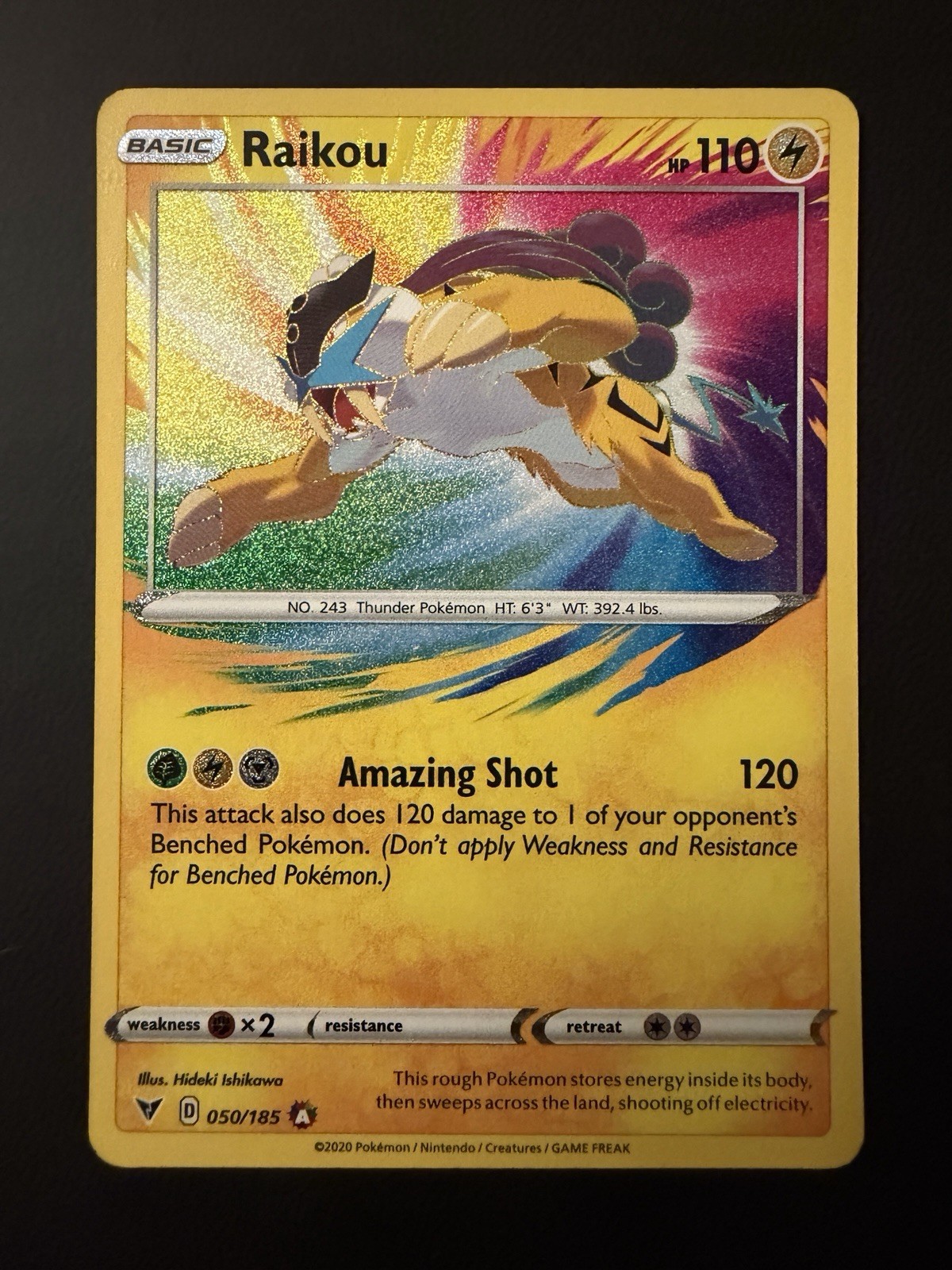 Raikou 050/185 Swsh04: Vivid Voltage Holo