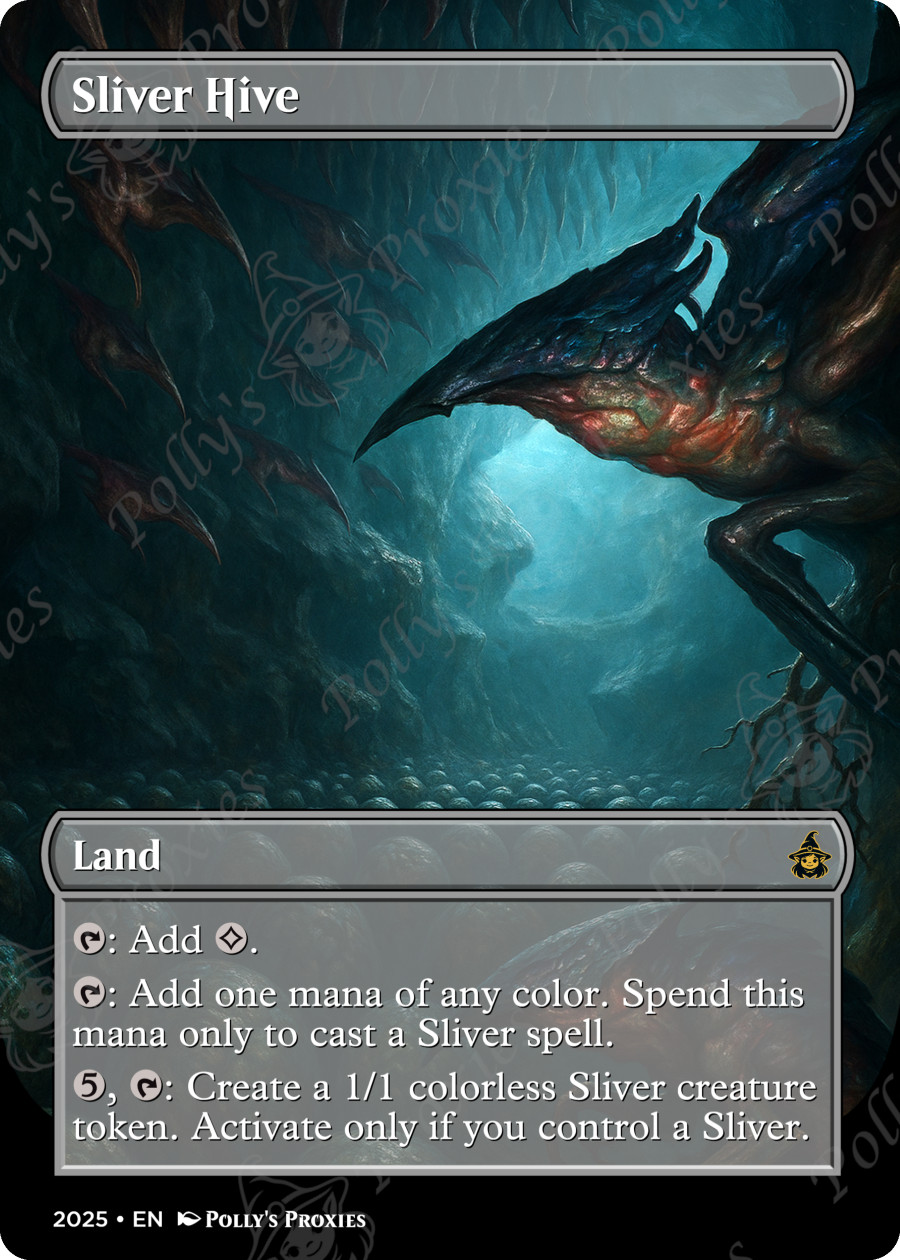 Sliver Hive FOIL Proxy Card with Custom Fantasy Art Design