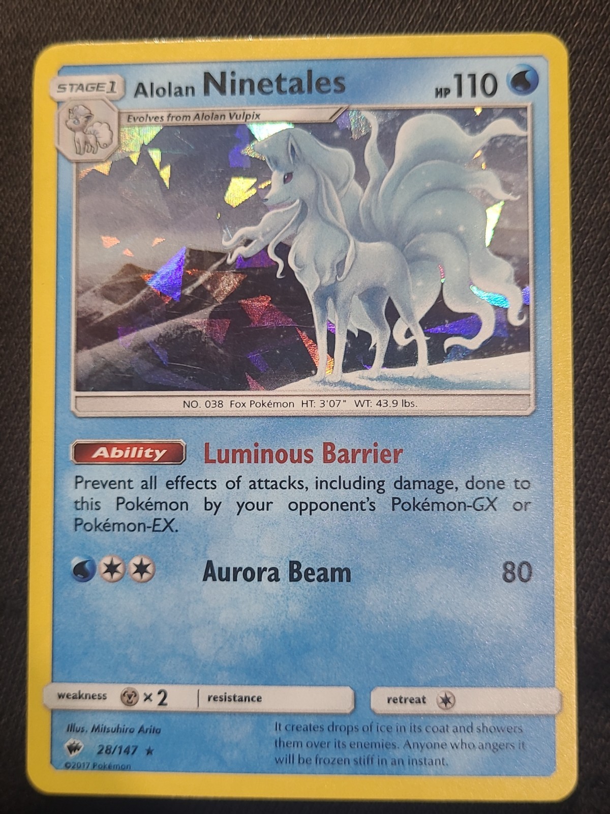 Alolan Ninetales – 28/147 (Cracked Ice Holo) 028/147 Deck Exclusives Pokemon TCG