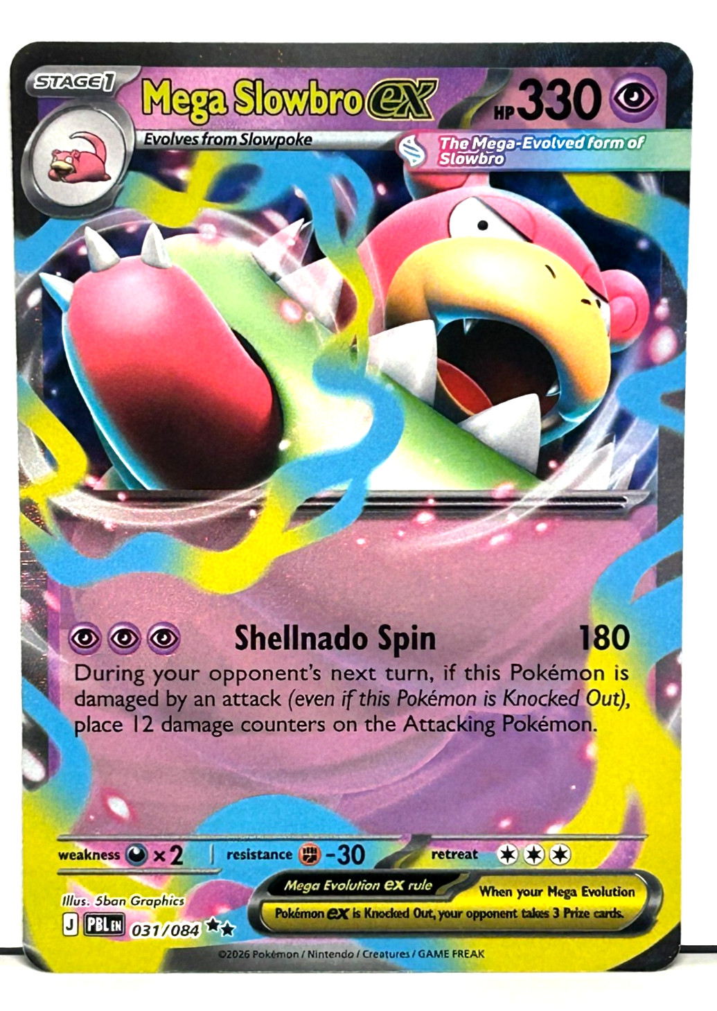 Mega Slowbro ex (031/084) / ME05: Pitch Black — NM Double Rare Holo
