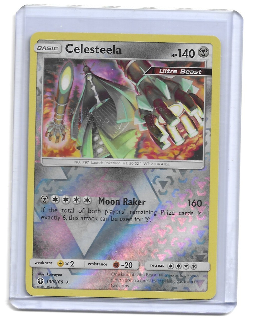 2018 Pokemon – Sun & Moon: Celestial Storm Celesteela #100/168 Reverse Holo