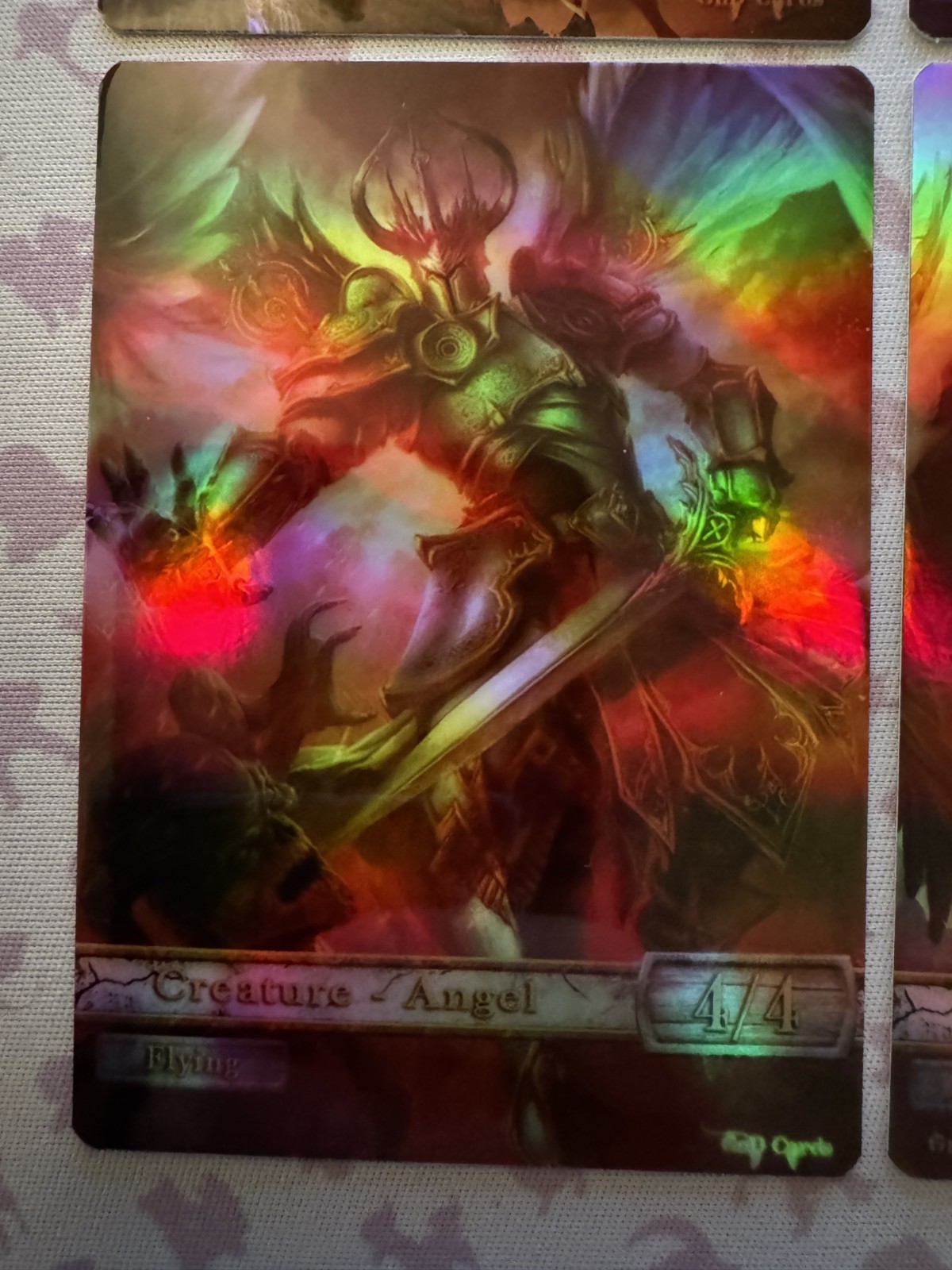 Magic the Gathering: MTG (4x) Custom Angel-Creature Token Proxies HOLO FOIL