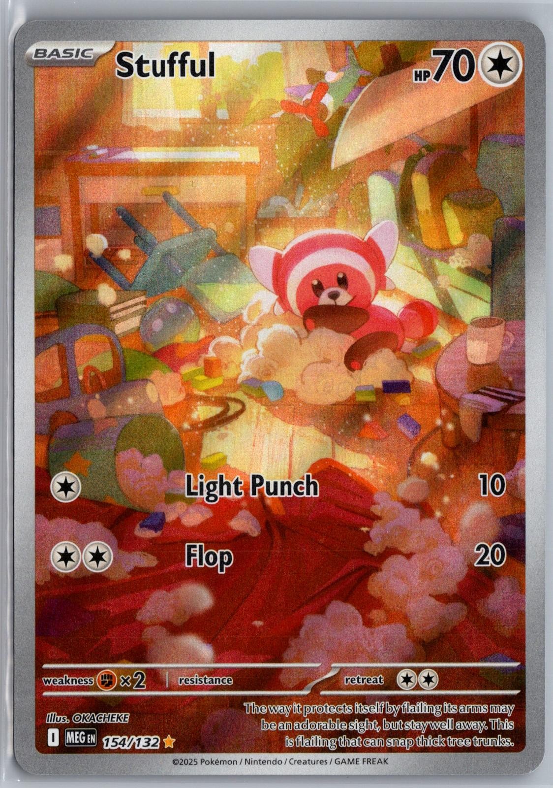 STUFFUL 154/132 Illustration Rare Mega Evolution Pokemon HOLO Near Mint