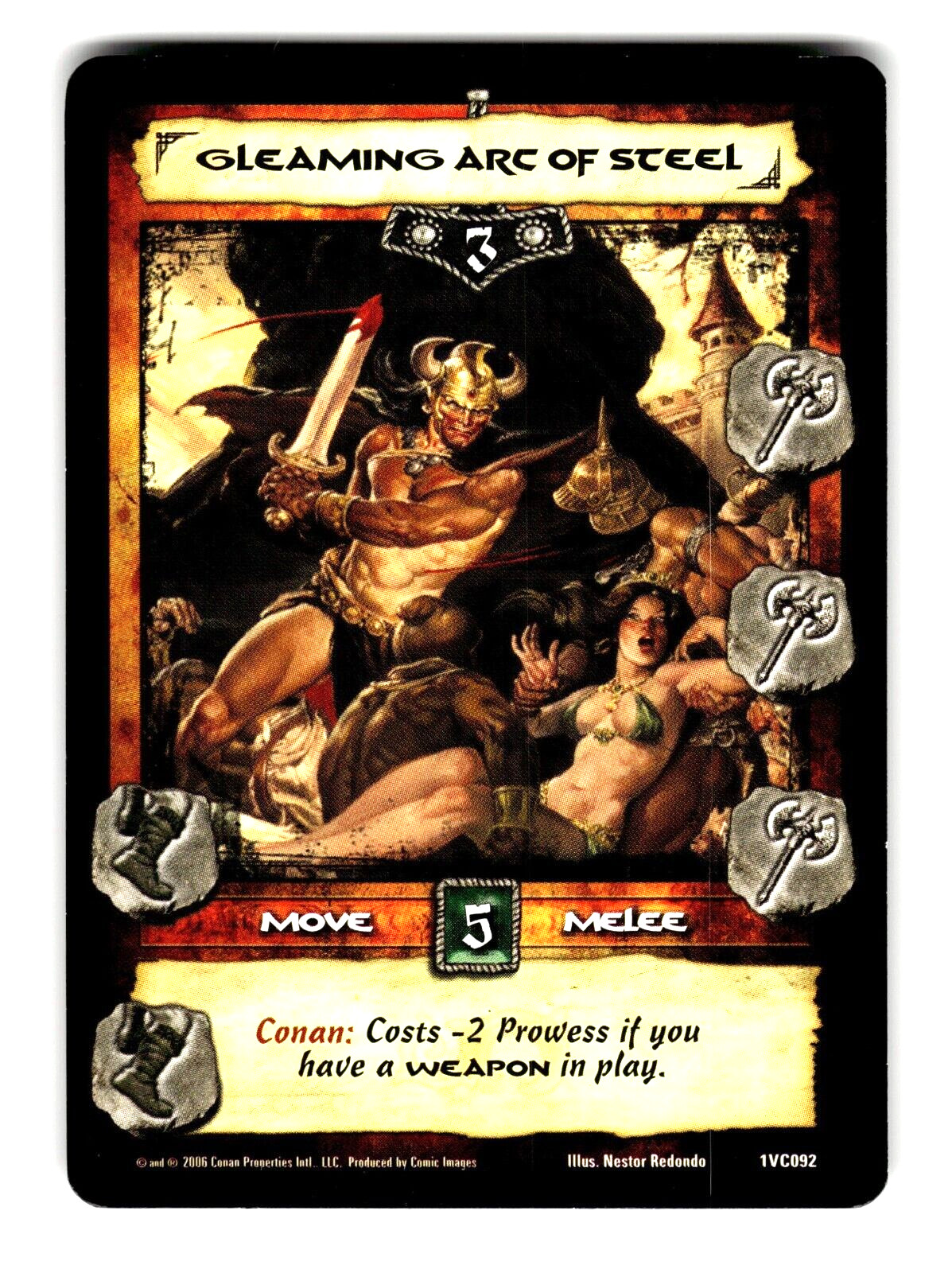 2006 Comic Images Conan game trading card Gleaming Arc of Steel #1VC092