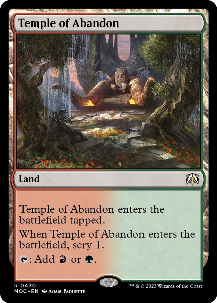 Temple of Abandon Normal [MOC – 430] NM Magic