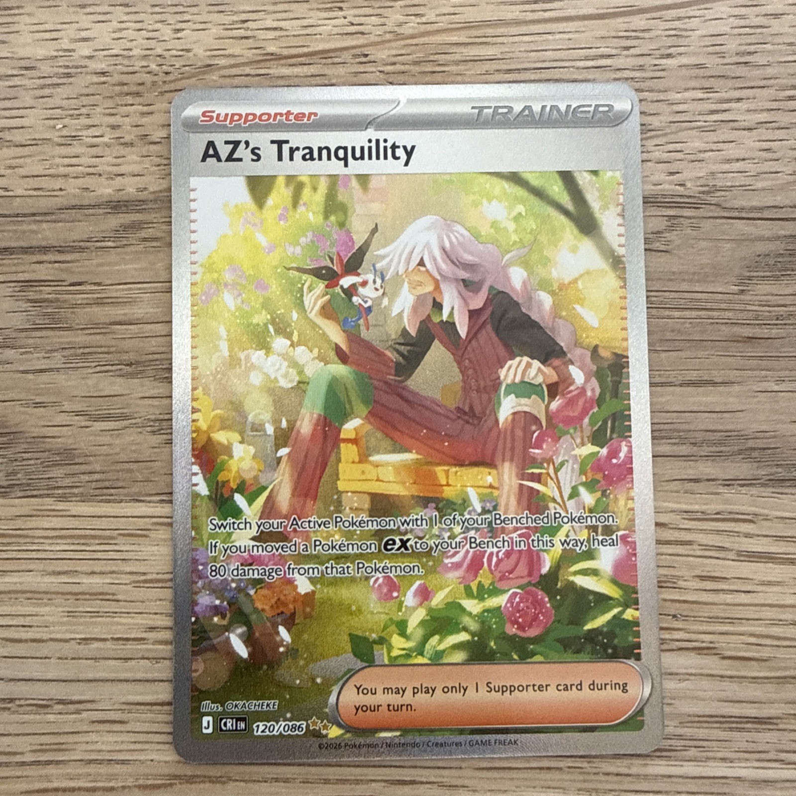 AZ’s Tranquility 120/086 SIR MINT Pokemon Chaos Rising Special Illustration Rare