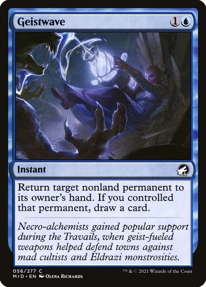 Geistwave 56 MID Innistrad Instant Blue Common Richards NM