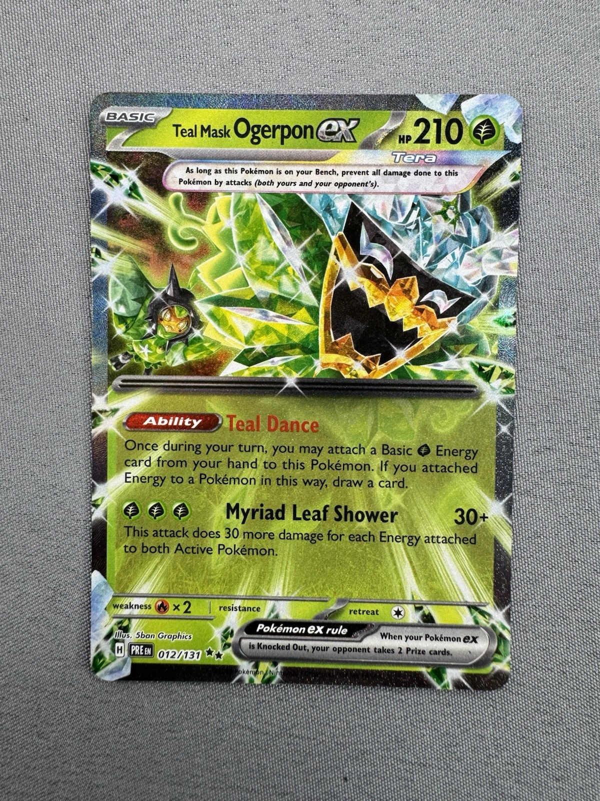 Teal Mask Ogerpon ex 012/131 Prismatic Evolutions Holo Pokemon Card MINT MT