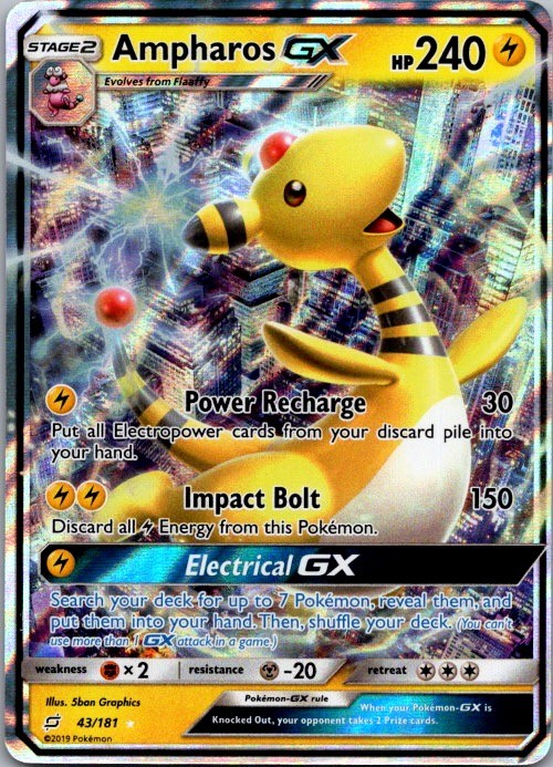 Ampharos GX Ultra Rare SM – Team Up 43/181 NM