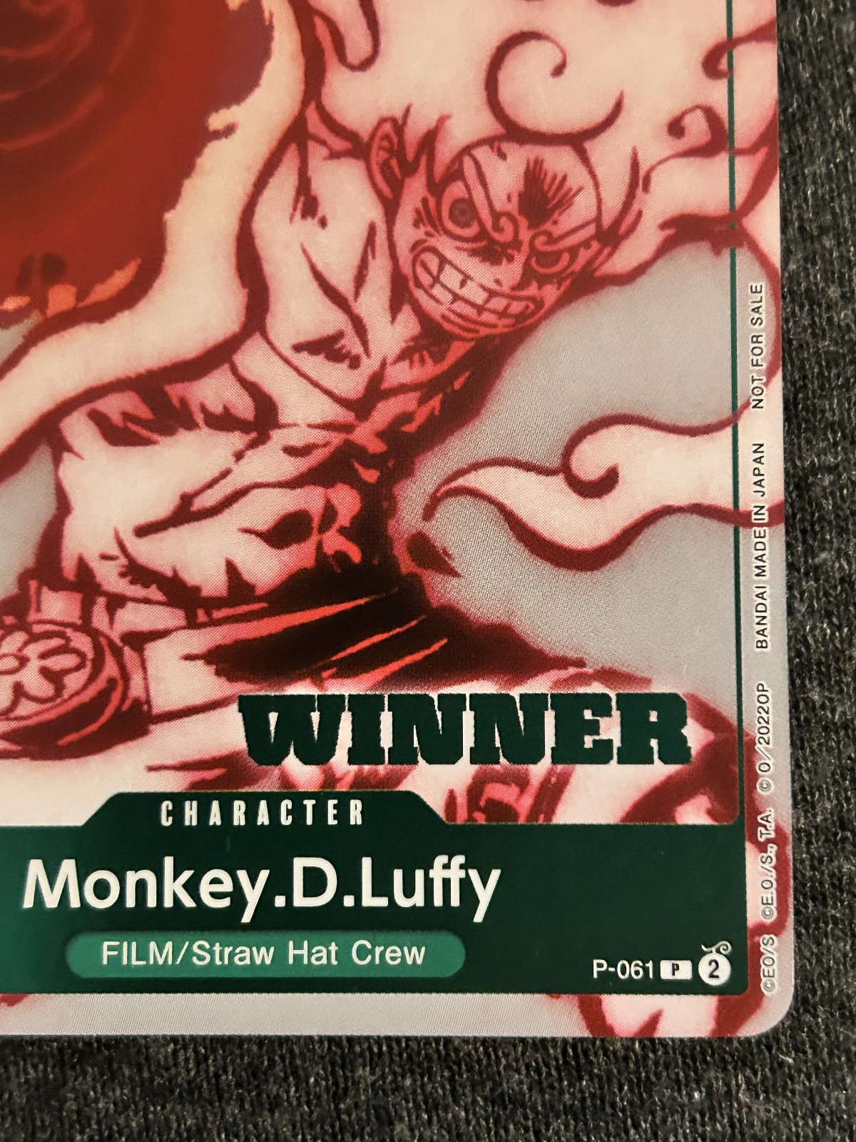 Monkey.D.Luffy (Deck Battle) [Winner] P-061 One Piece Promo Cards Foil English