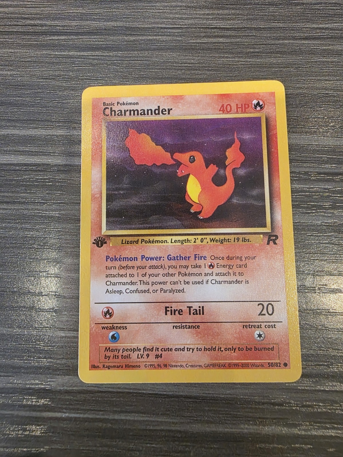 NM/M! Pokémon TCG Charmander Team Rocket 50 Regular 1st Edition