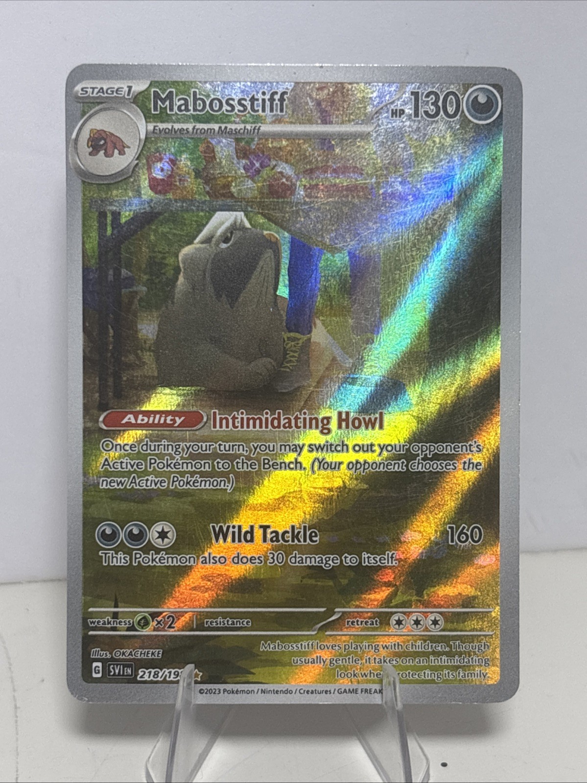 Mabosstiff Holo Illustration Rare SV01: Scarlet & Violet Base Set 218/198 LP