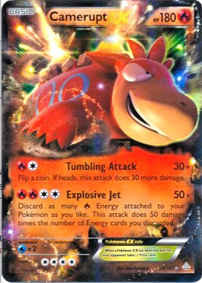Pokémon TCG – Camerupt EX – 29/160 – Ultra Rare – XY: Primal Clash [Near Mint]