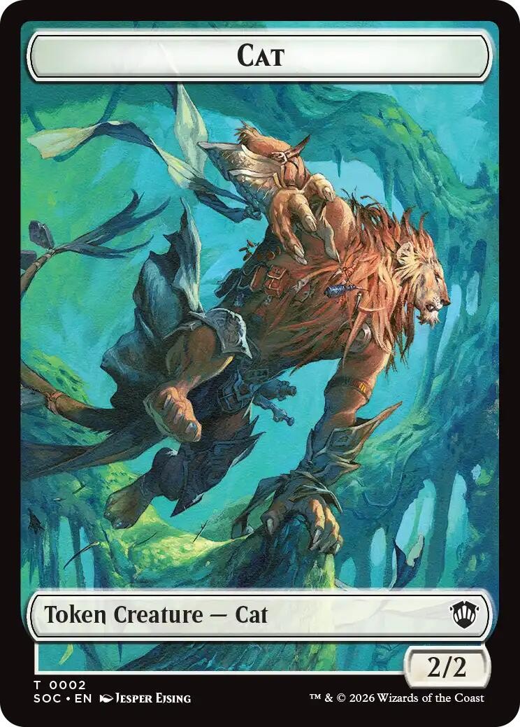 MTG Cat // Inkling (0022) Double-Sided Token [Secrets of Strixhaven Commander To