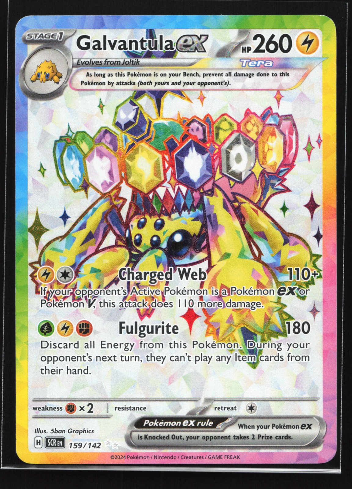 Galvantula ex 159/142 SV07: Stellar Crown Ultra Rare Pokemon Card