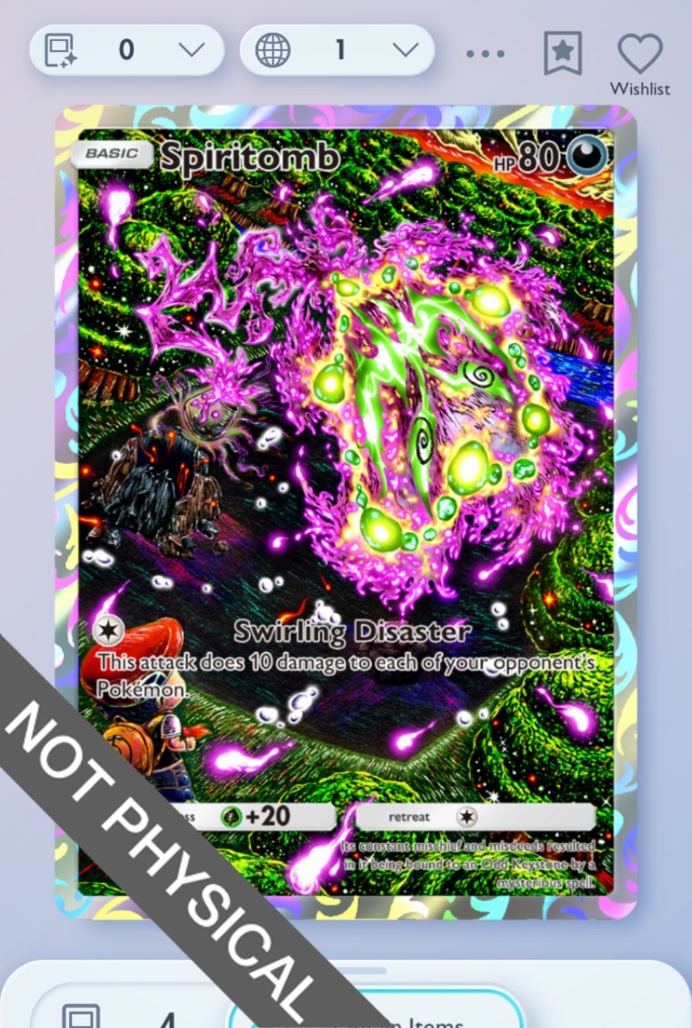 Pokemon TCG POCKET – Spiritomb 1⭐, Space-time Smackdown, English