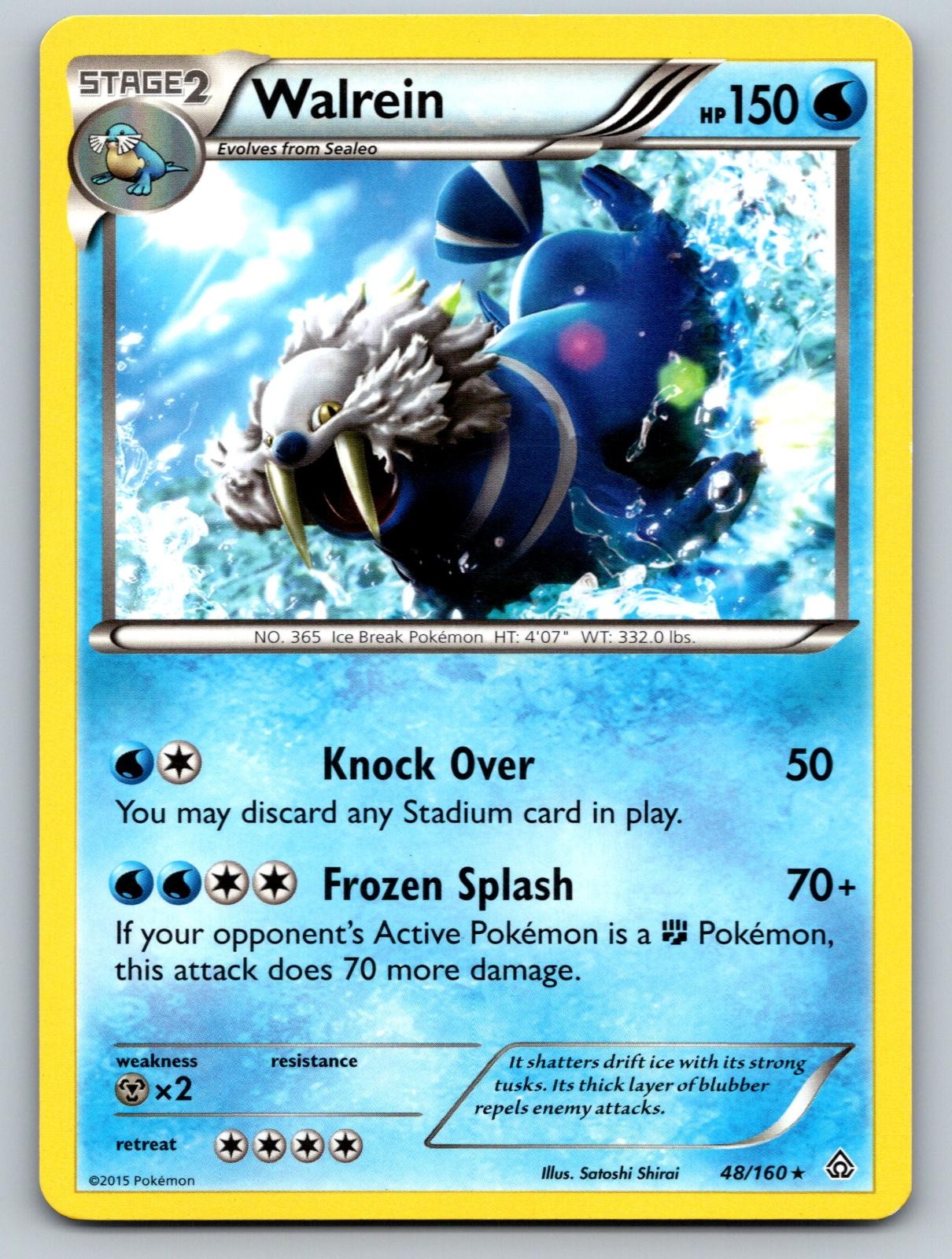 Walrein 48/160 Rare Primal Clash Pokemon Near Mint