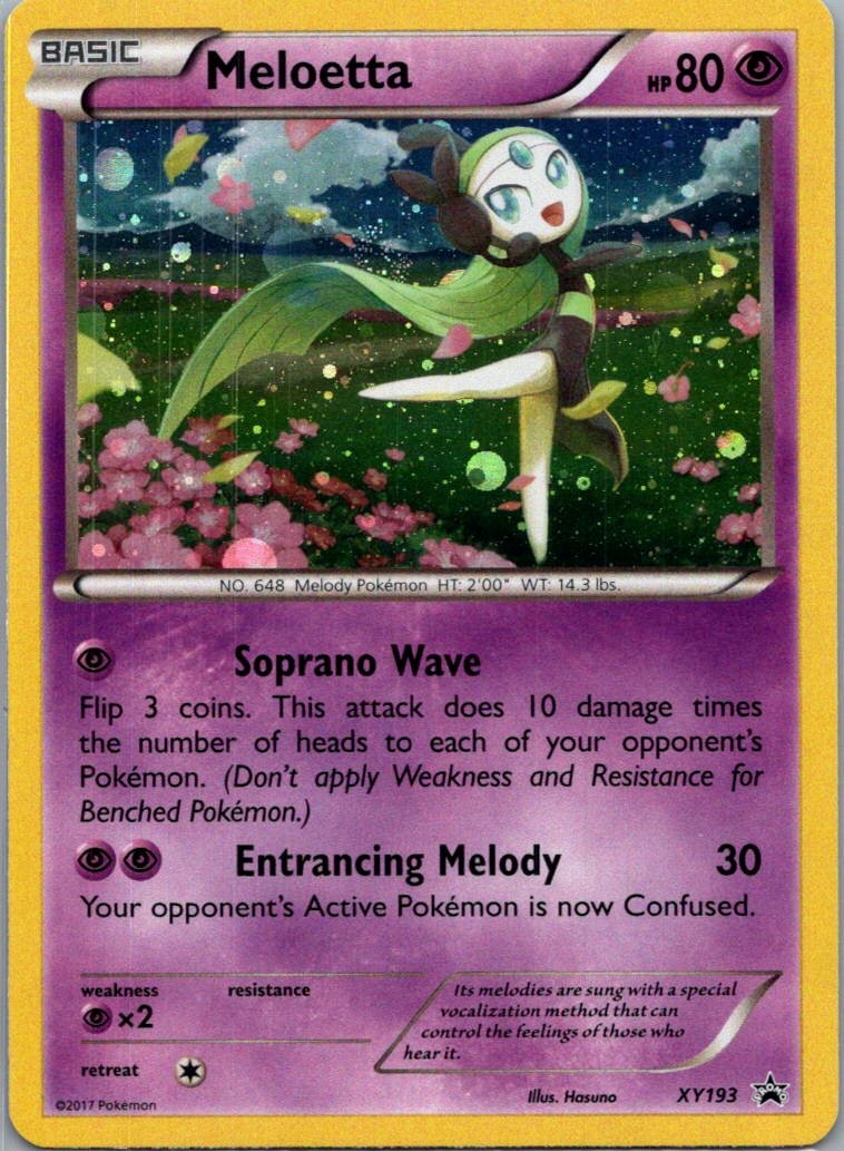 Meloetta XY193 Holo Promo XY Promo Pokemon Near Mint