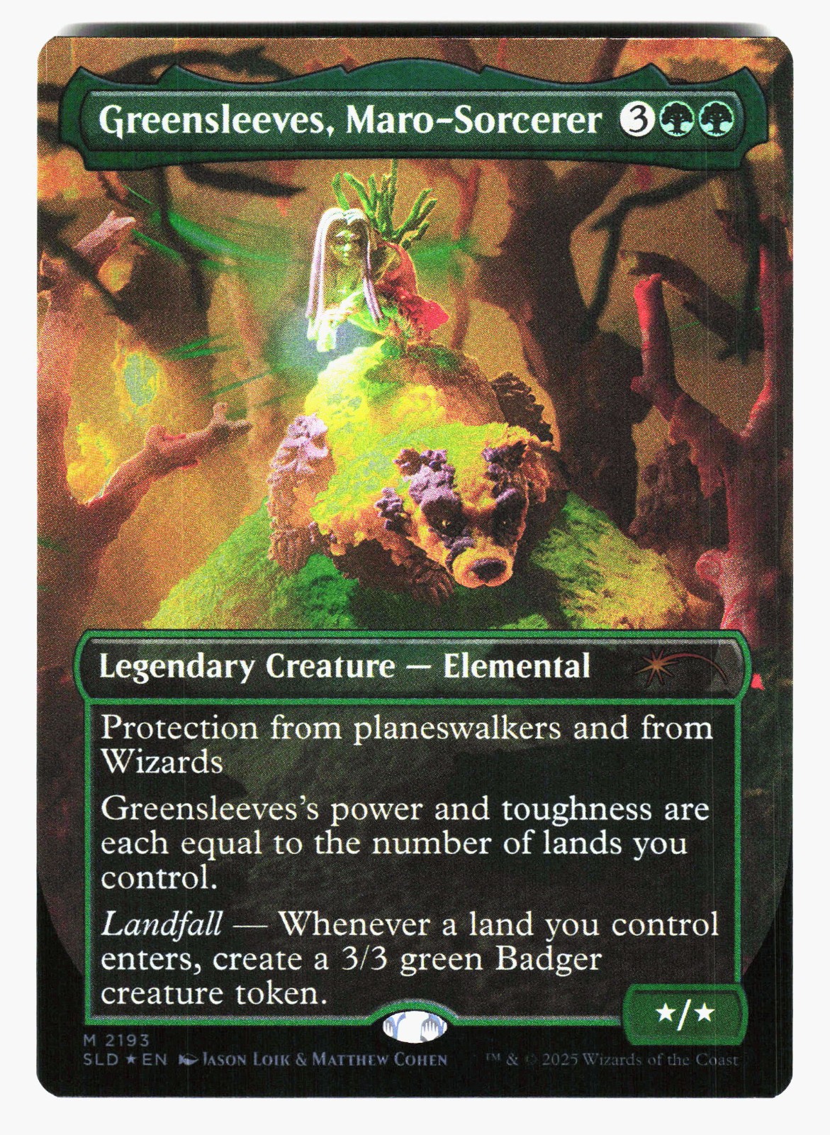 Greensleeves, Maro-Sorcerer #2193 (Rainbow Foil) (NM) Secret Lair PlayDoh MTG