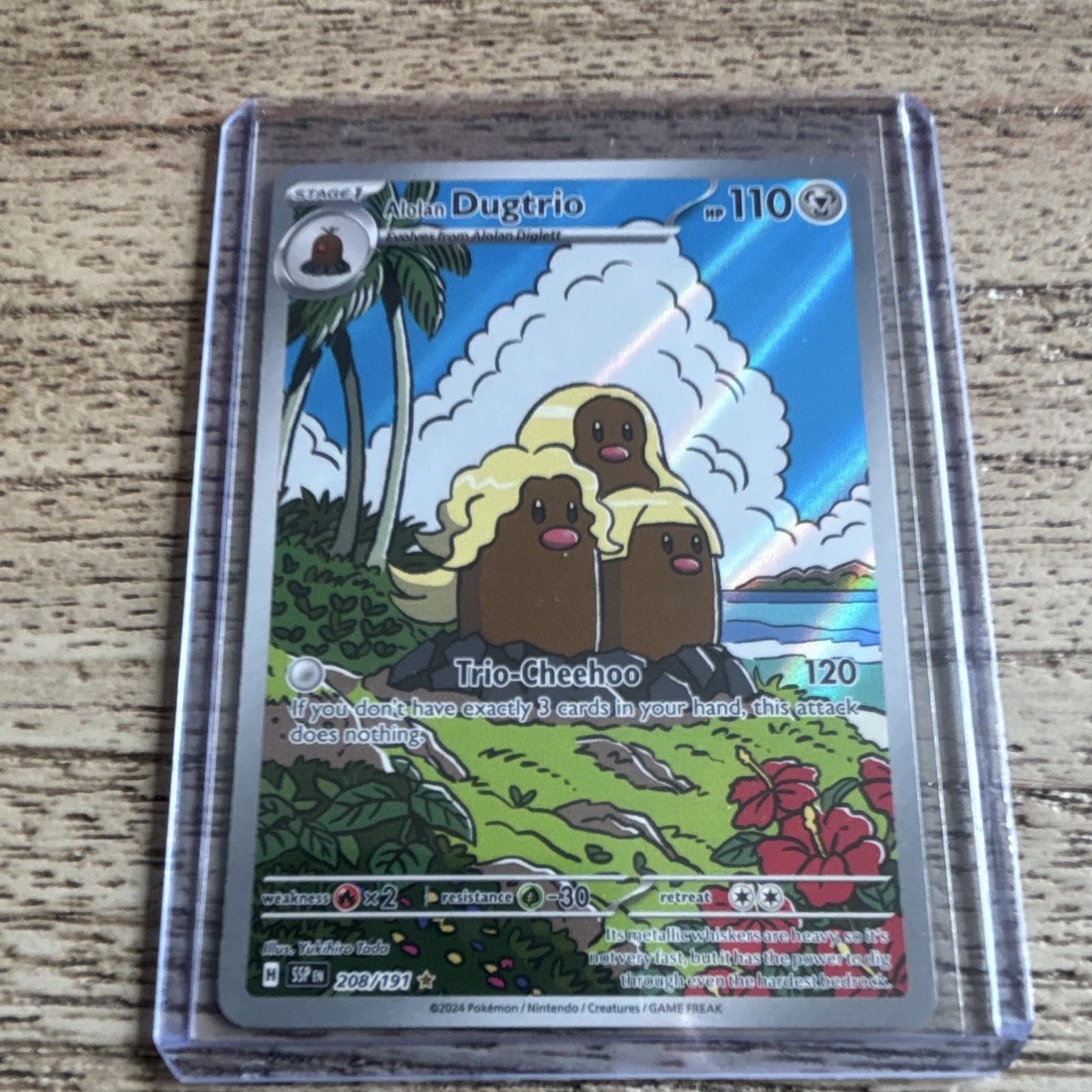 Alolan Dugtrio 208/191 Sv08 Illustration Rare Holo Full Art 110 HP