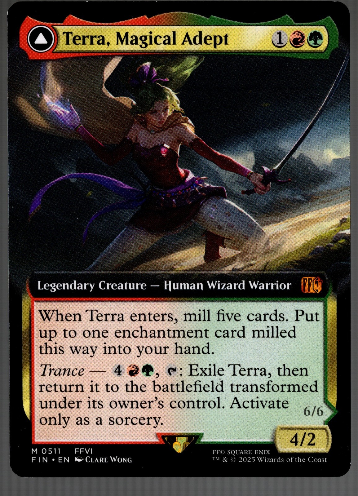 Terra, Magical Adept (Extended Art) #511 (NM) Final Fantasy FIN Magic MTG