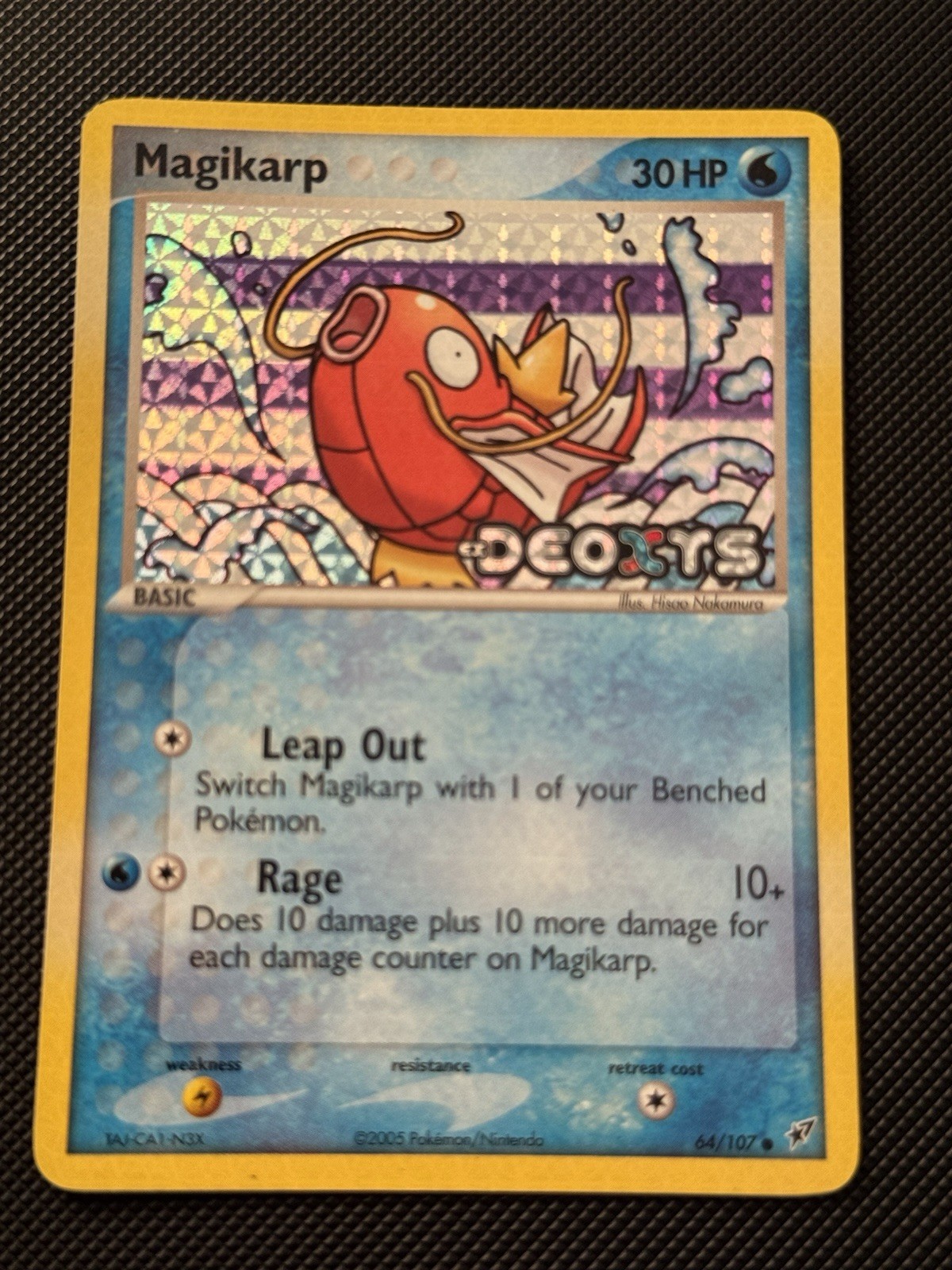 Magikarp Pokémon EX Deoxys Stamped Reverse Holo LP/MP