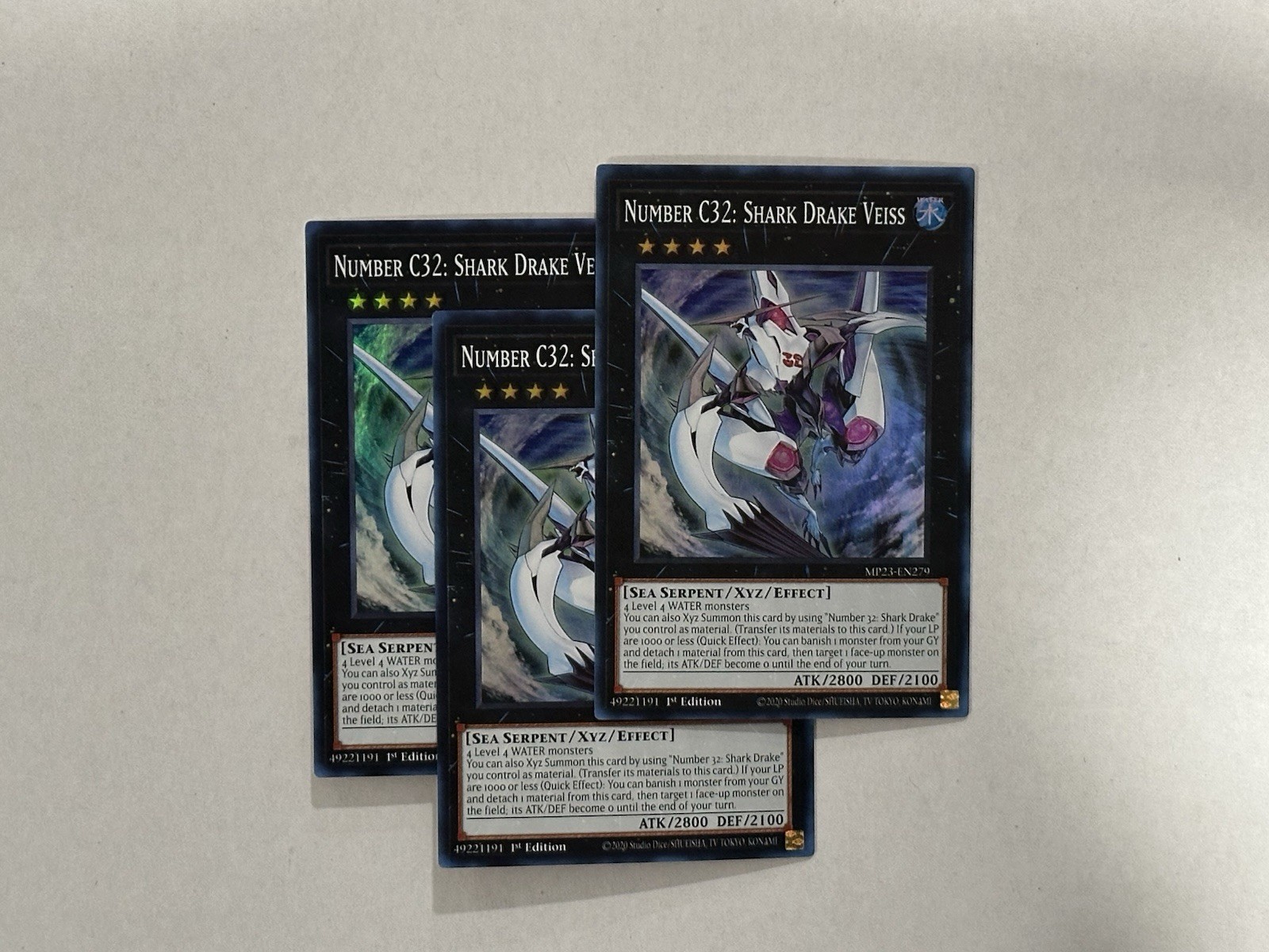 Yu-Gi-Oh! – 3x Number C32: Shark Drake Veiss – MP23-EN279 – Super Rare -1st NM
