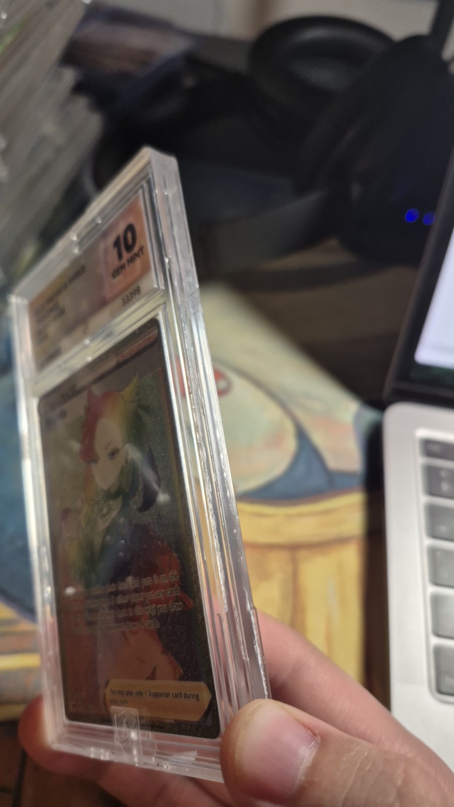 PERFECT ACE 10 (early cert) Pokémon Marnie Secret Rare Sword Shield 208/202 SR
