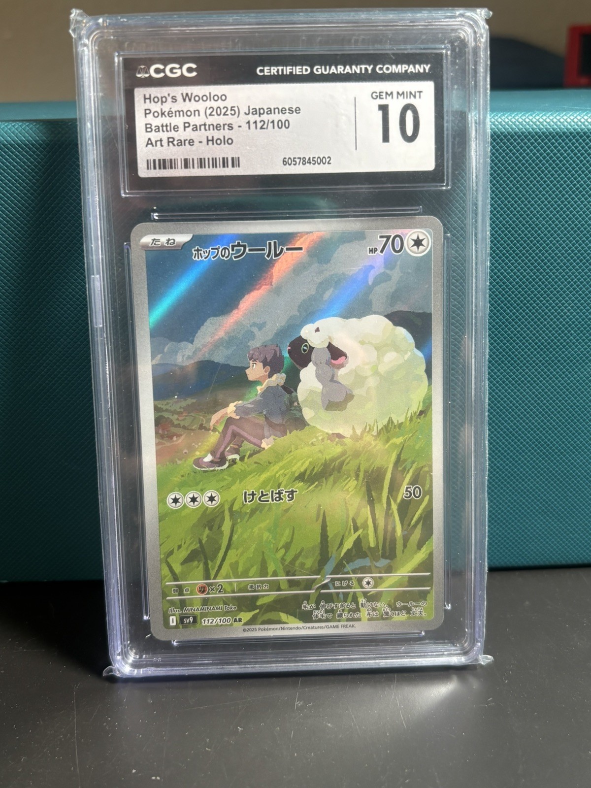 CGC 10 Hop’s Wooloo 112/100 AR Battle Partners Japanese Pokemon Card