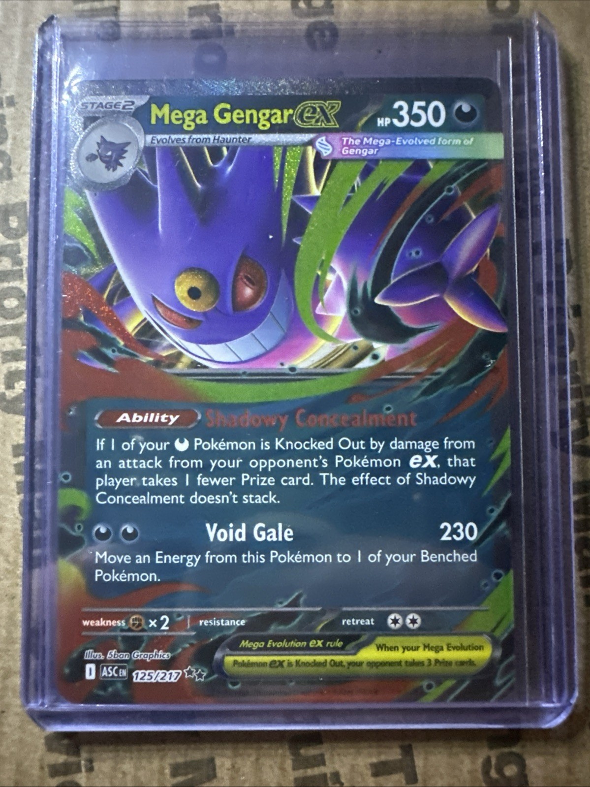 Mega Gengar ex 125/217 Double Rare Ascended Heroes Pokemon Holo Near Mint