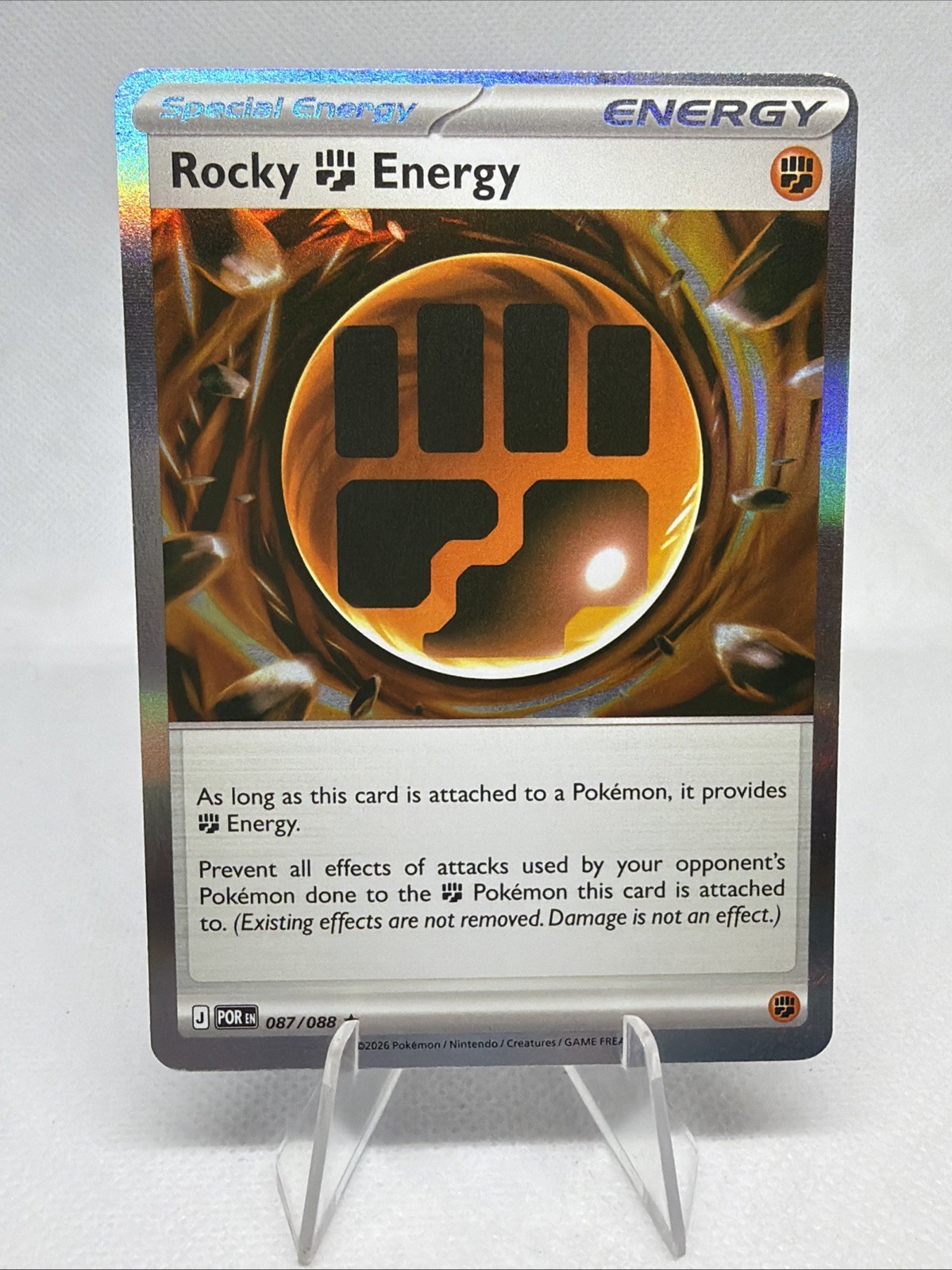 Rock Fighting Energy Rare Holo – Perfect Order – 087/088 Unplayed NEW NM!!