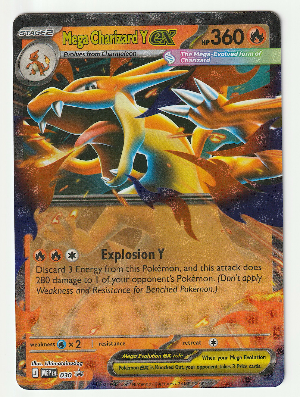Mega Charizard Y ex 030 NM Pokemon TCG Promo Mega Evolution Promos Textured