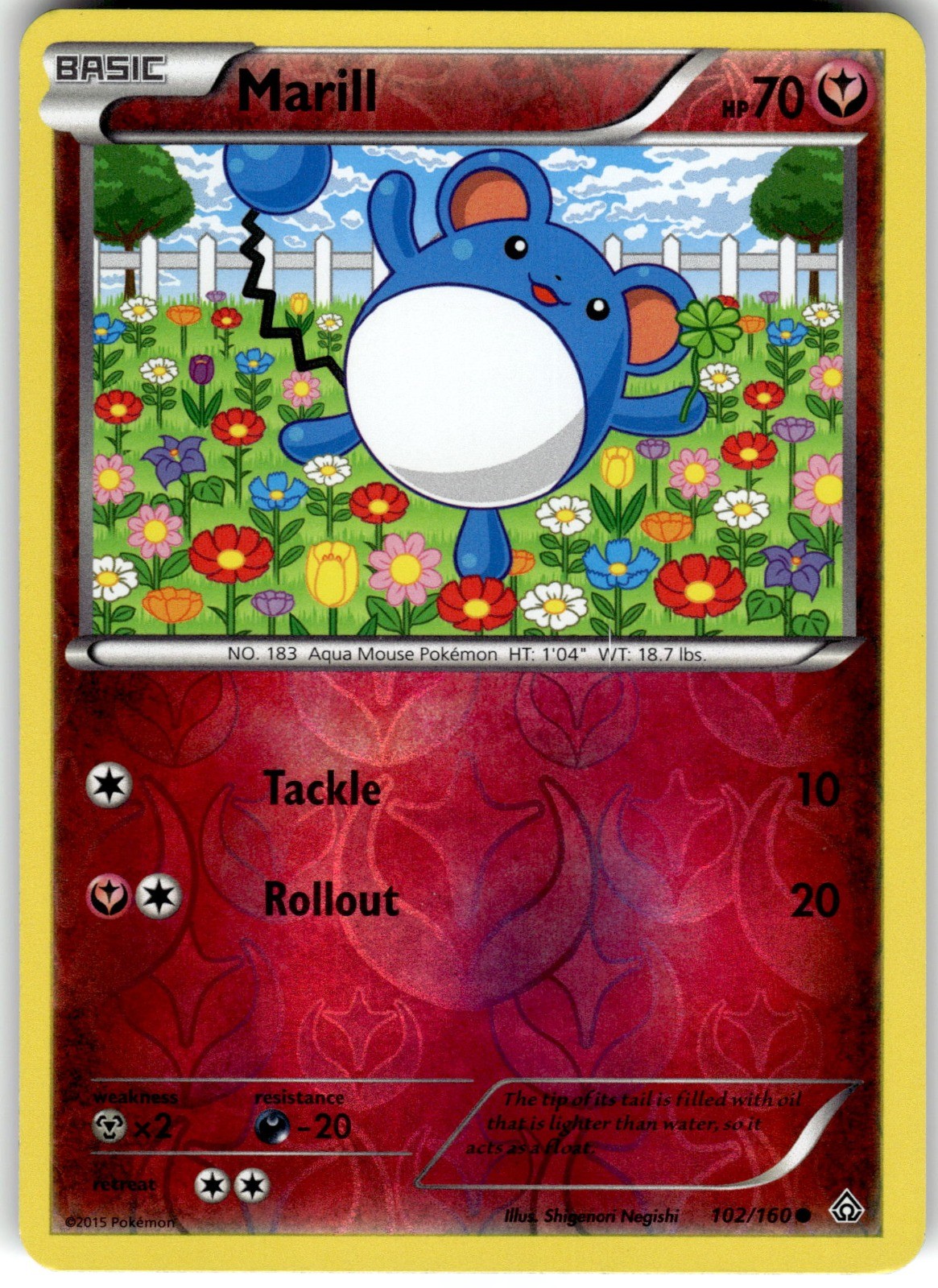 Marill Reverse Holo XY – Primal Clash 102/160 2015 NM