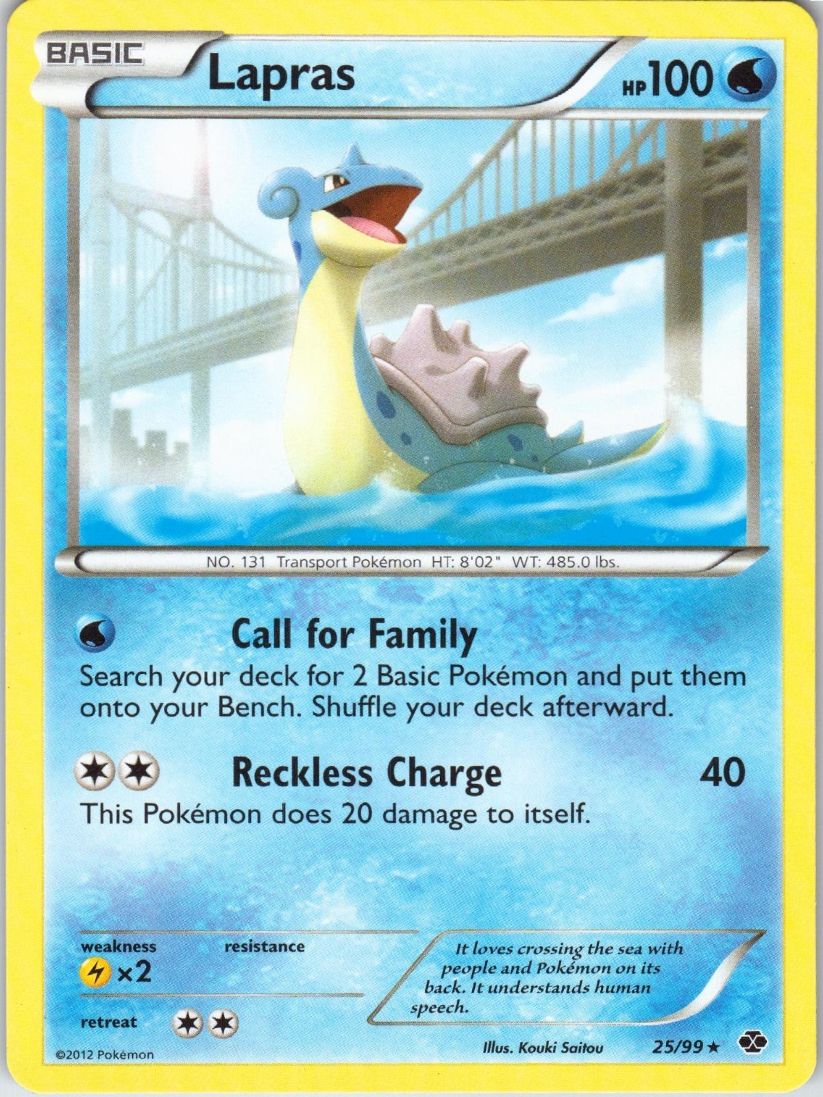Lapras 25/99 Next Destinies Pokemon Card LP