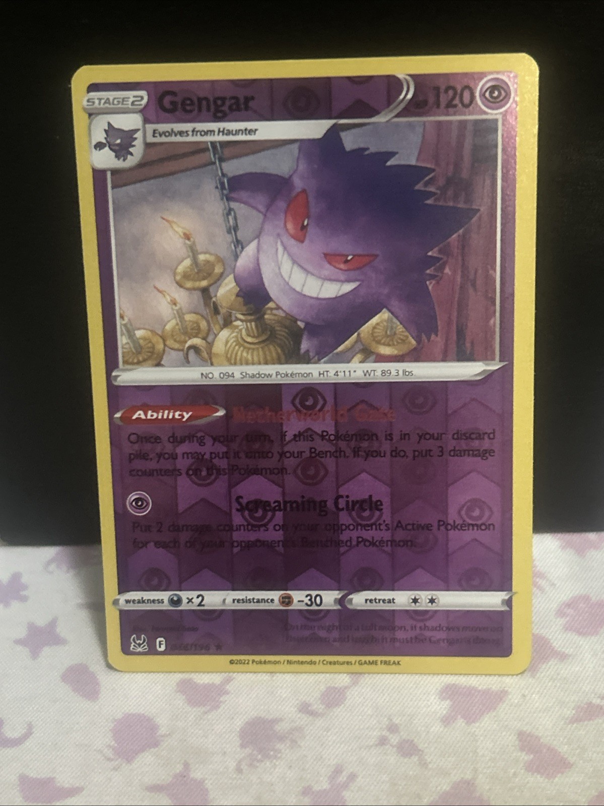 Gengar 066/196 Holo Rare Lost Origin Pokemon Reverse Holo Near Mint