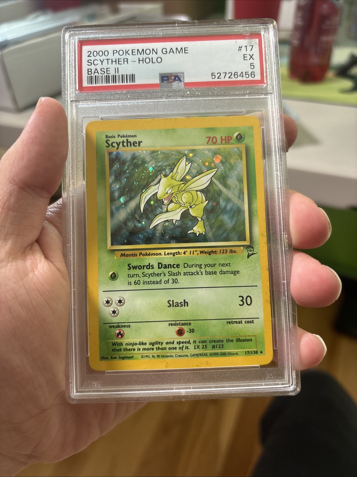 Scyther 017/130 Base Set 2 Holo