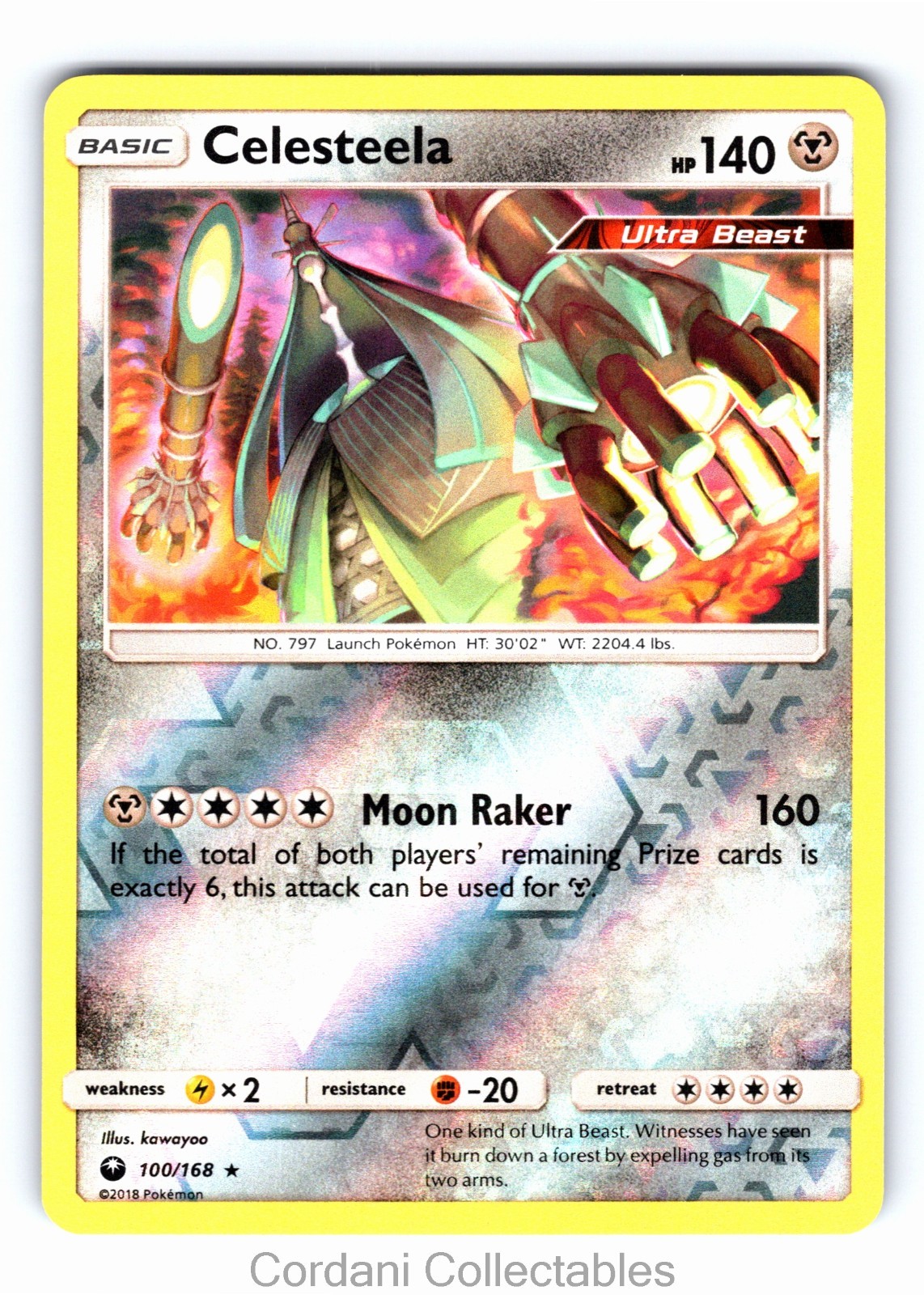 Celesteela 100/168 Reverse Holo Rare Celestial Storm Pokemon Near Mint