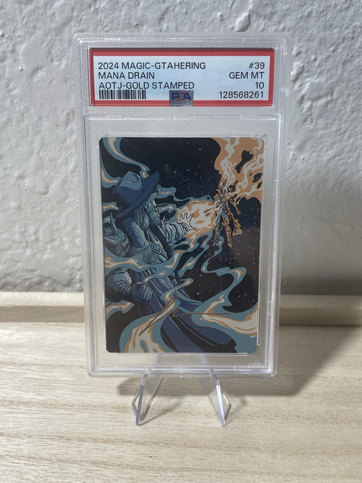 Pop 1! 2024 Magic-Gtahering Mana Drain AOT J-Gold Stamped #39 PSA 10
