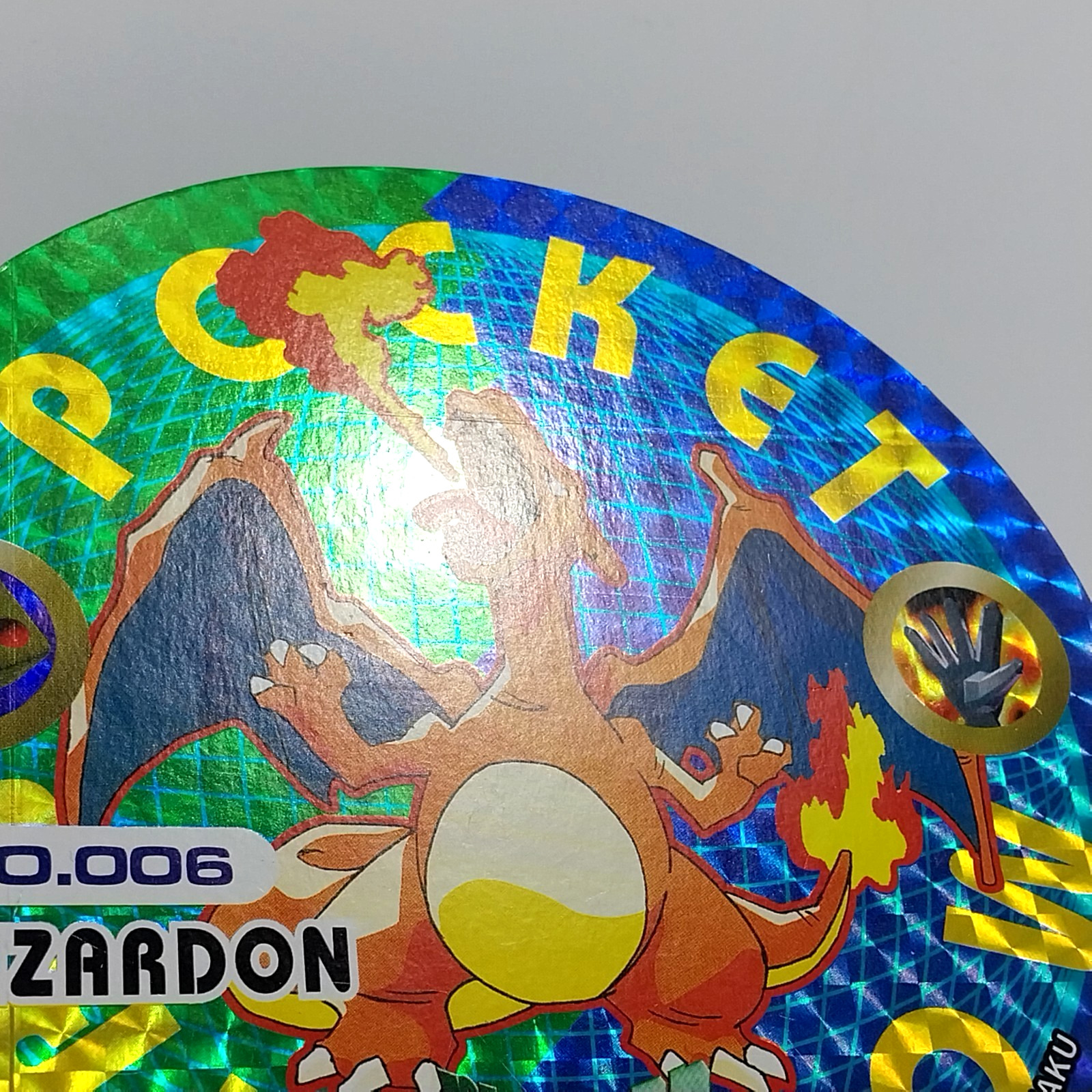 Charizard LIZARDON Prizm Pokemon Maru Menko Card DISC Japanese Vintage A+