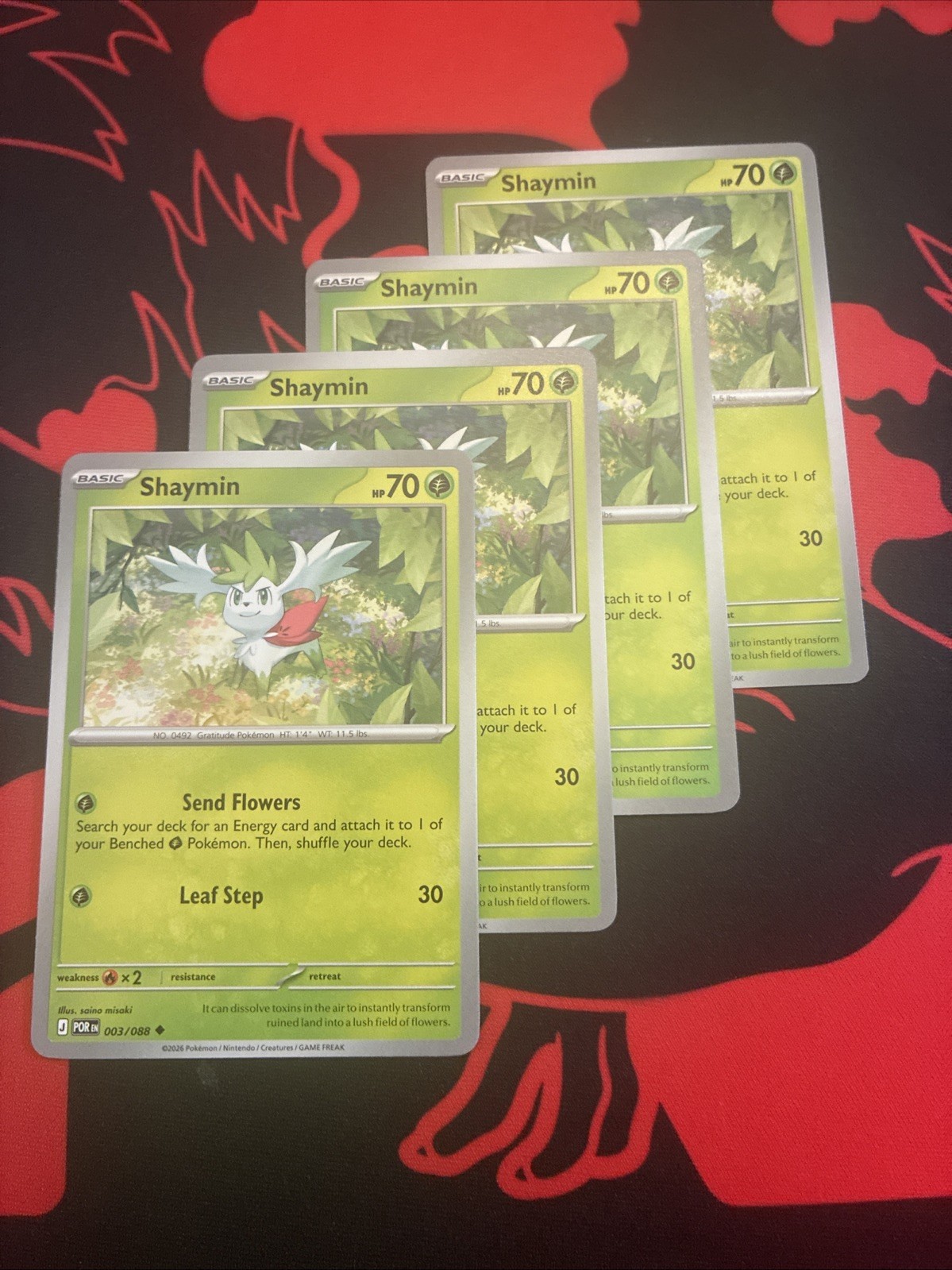 (4x Playset) Shaymin 003/088 Me03: Perfect Order Regular