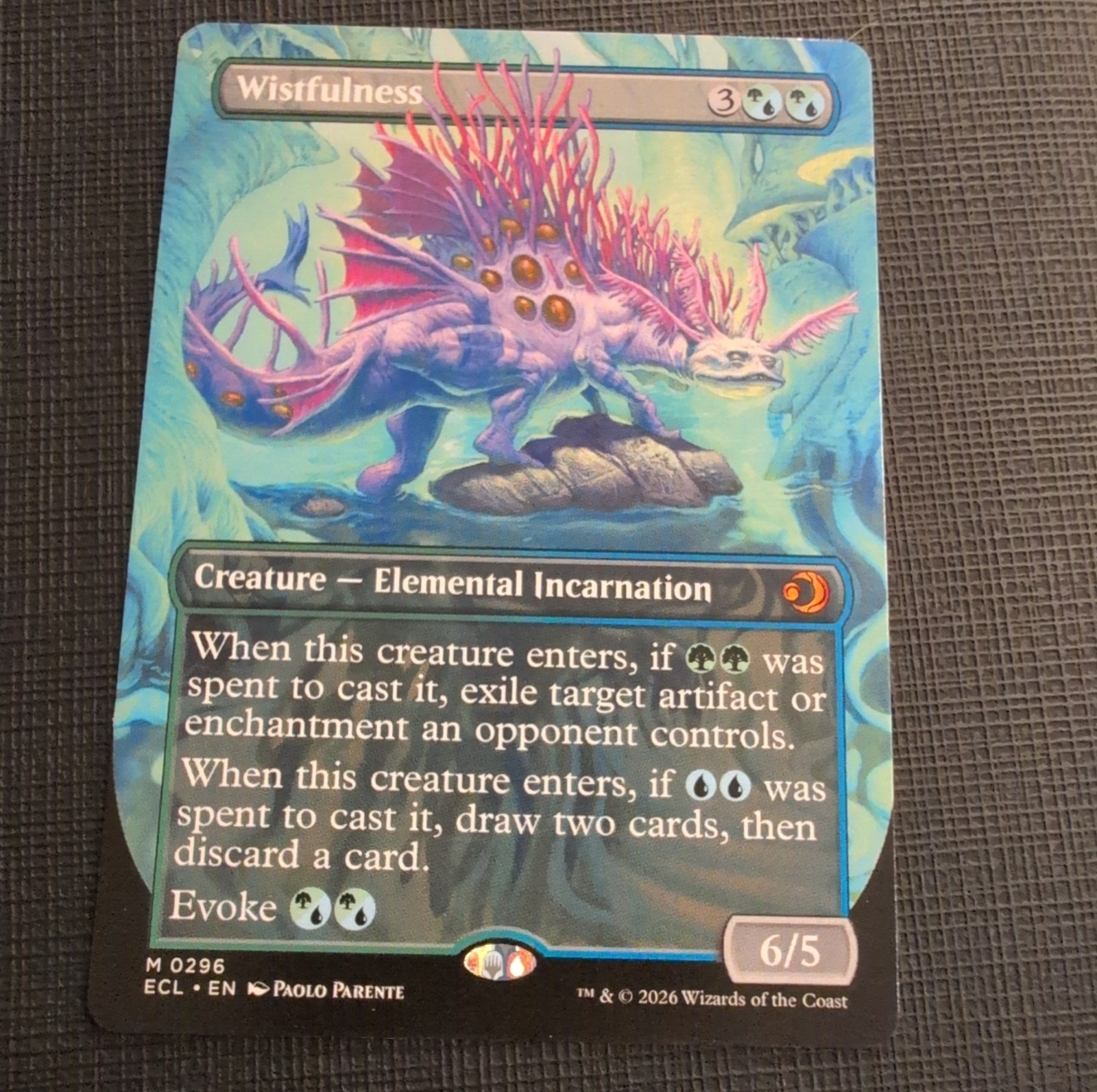 Wistfulness ECL Regular Green Blue Creature Card by Paolo Parente 2026