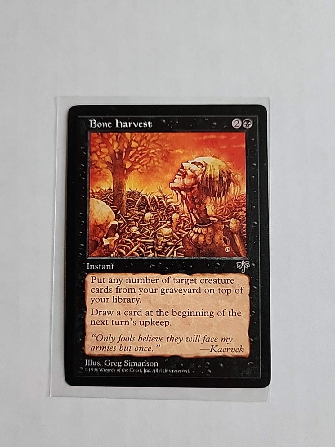 Bone Harvest – Mirage – MTG Magic – Common – Black Instant