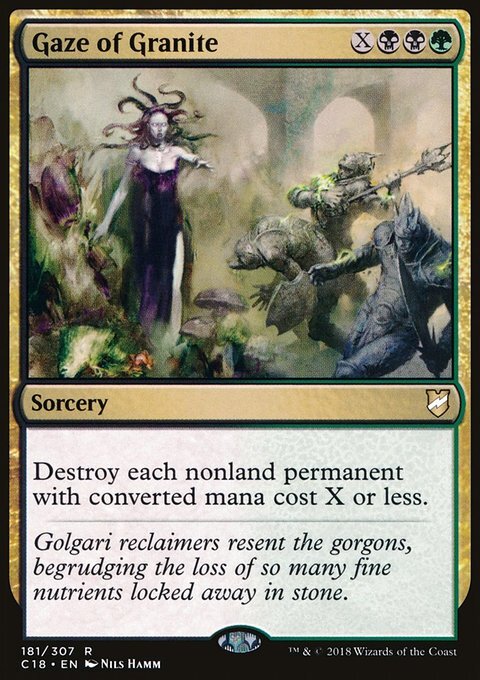 Magic the Gathering MTG Gaze of Granite (181) Commander 2018 LP