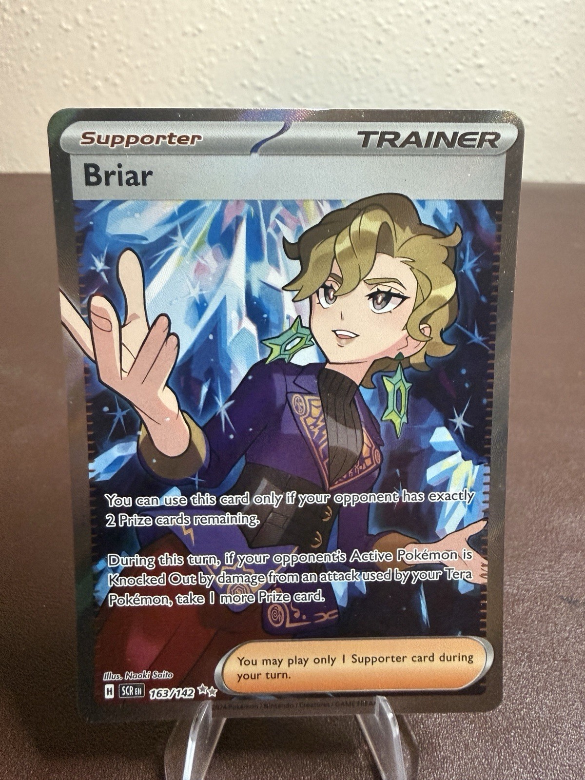 Briar Holo Ultra Rare Pokémon SV07: Stellar Crown 163/142 Full Art NM
