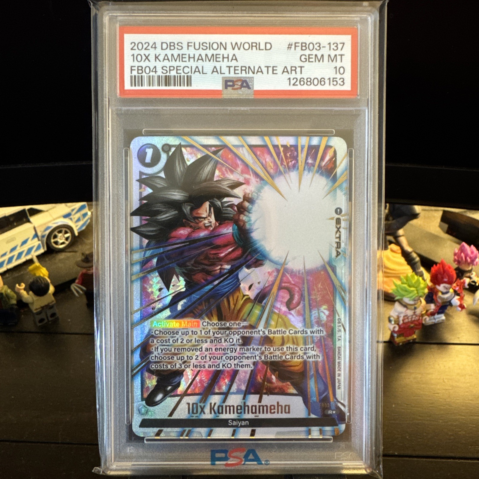 10(x) KAMEHAMEHA FB04 RARE ALT ART DBS FUSION WORLD 2024 FB03 137 PSA 10