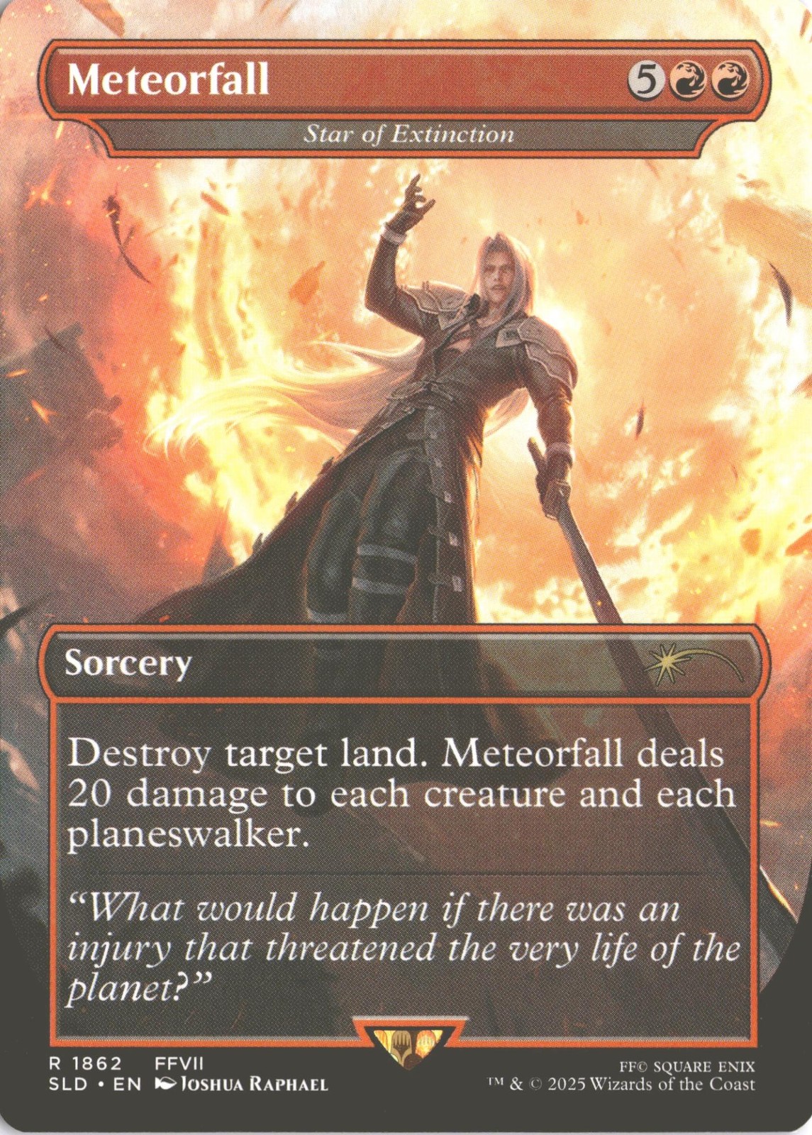 MTG Meteorfall Star of Extinction (Non-Foil) 1862 R Secret Lair Final Fantasy NM