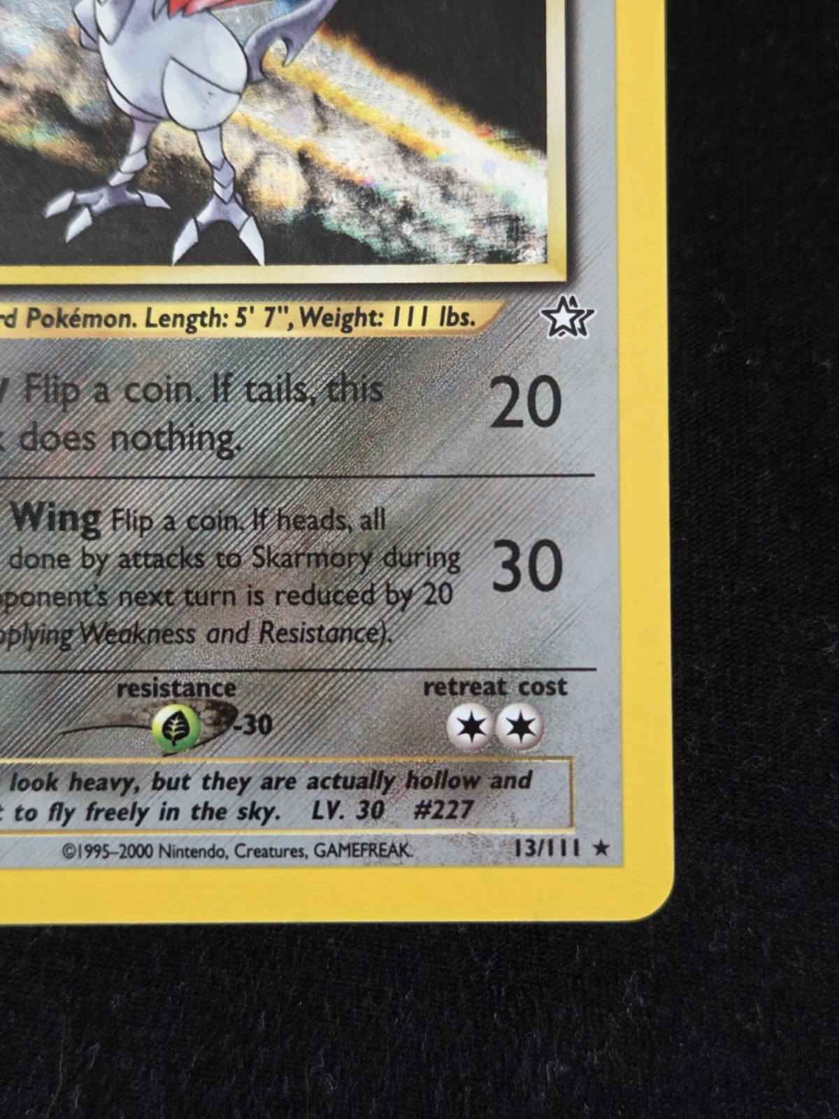 Skarmory 13/111 Neo Genesis Holo Unlimited Pokemon TCG Near Mint Clean