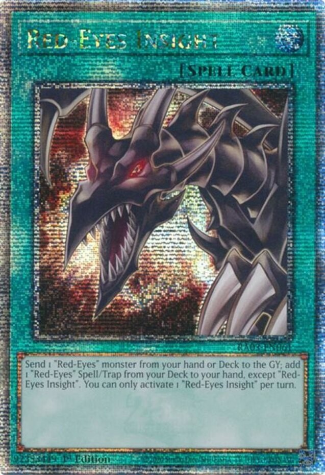 Yugioh! Red-Eyes Insight – RA03-EN061 – Quarter Century Secret Rare – 1st Editio